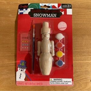 Paint Your Own Snowman Set Xmas Rainy Day Activity Kids Child Christmas Holidays